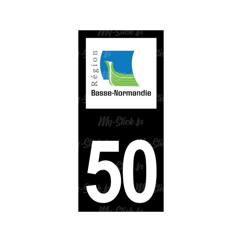 Stickers plaque immatriculation 50 Manche