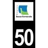 Stickers plaque immatriculation 50 Manche