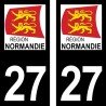 Stickers plaque immatriculation 27