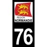 Stickers plaque immatriculation 76
