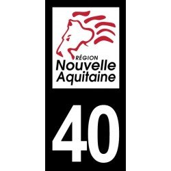 Stickers plaque immatriculation 40