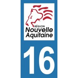 Stickers plaque immatriculation 16
