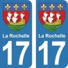 Blason la Rochelle - Stickers plaque immatriculation 17