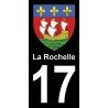 Blason la Rochelle - Stickers plaque immatriculation 17