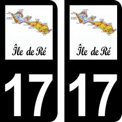 Blason Île de Ré - Stickers plaque immatriculation 17