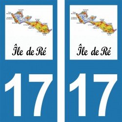 Blason Île de Ré - Stickers plaque immatriculation 17