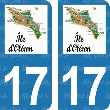 Blason Île d'Oléron - Stickers plaque immatriculation 17