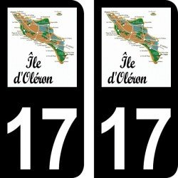 Blason Île d'Oléron - Stickers plaque immatriculation 17