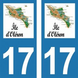Blason Île d'Oléron - Stickers plaque immatriculation 17