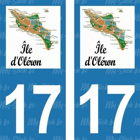 Blason Île d'Oléron - Stickers plaque immatriculation 17
