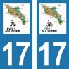 Blason Île d'Oléron - Stickers plaque immatriculation 17