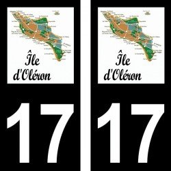 Blason Île d'Oléron - Stickers plaque immatriculation 17