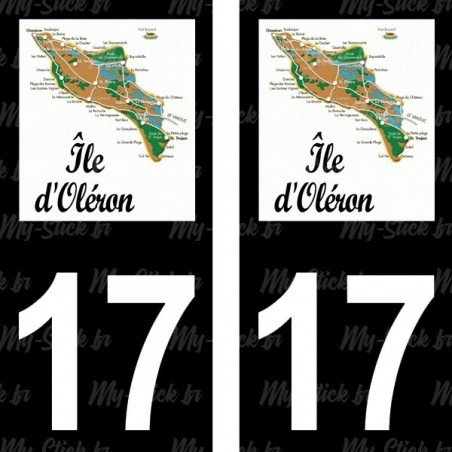 Blason Île d'Oléron - Stickers plaque immatriculation 17