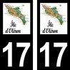 Blason Île d'Oléron - Stickers plaque immatriculation 17