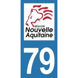 Stickers plaque immatriculation 79