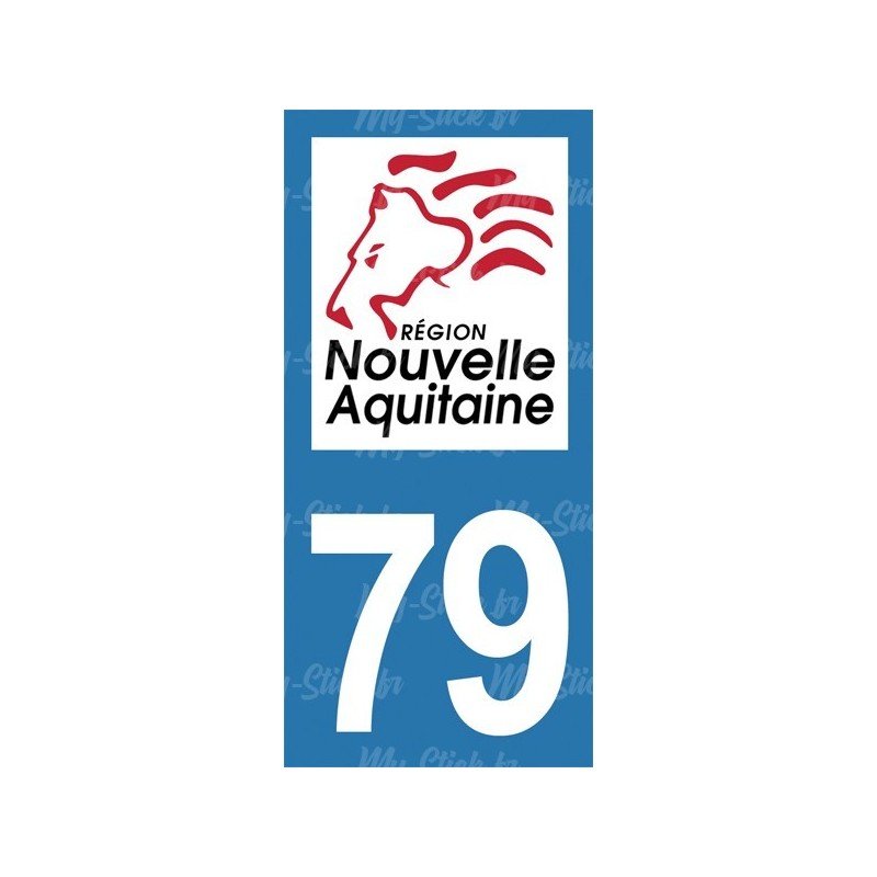 Stickers plaque immatriculation 79
