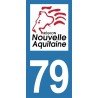 Stickers plaque immatriculation 79