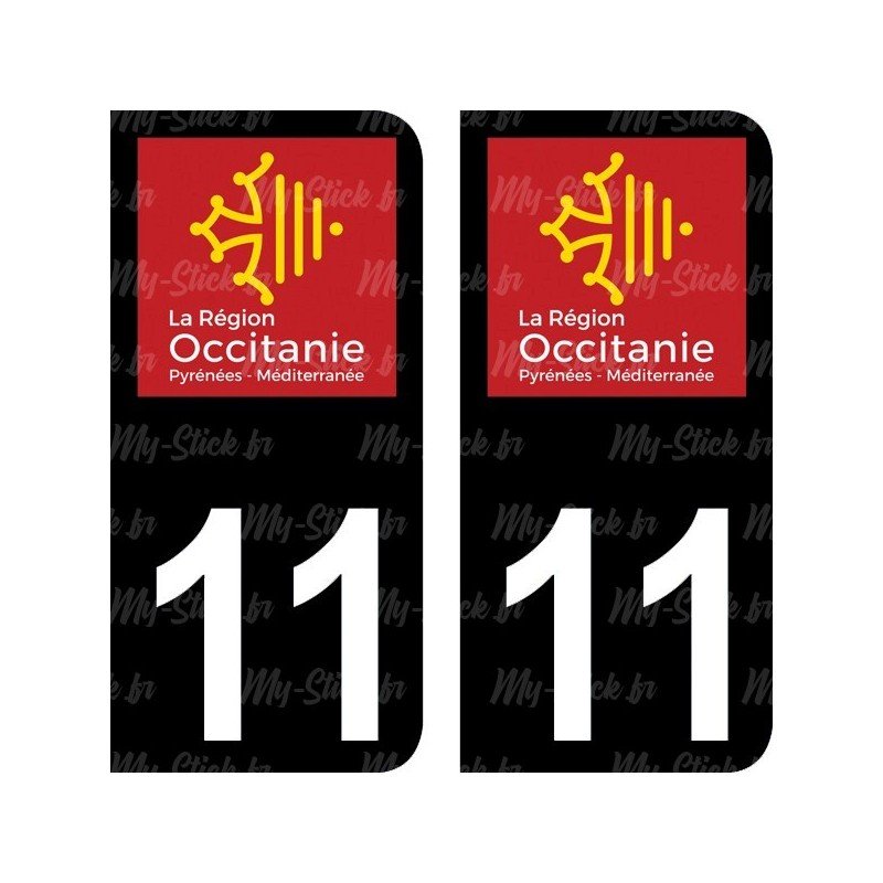 Stickers plaque immatriculation 11
