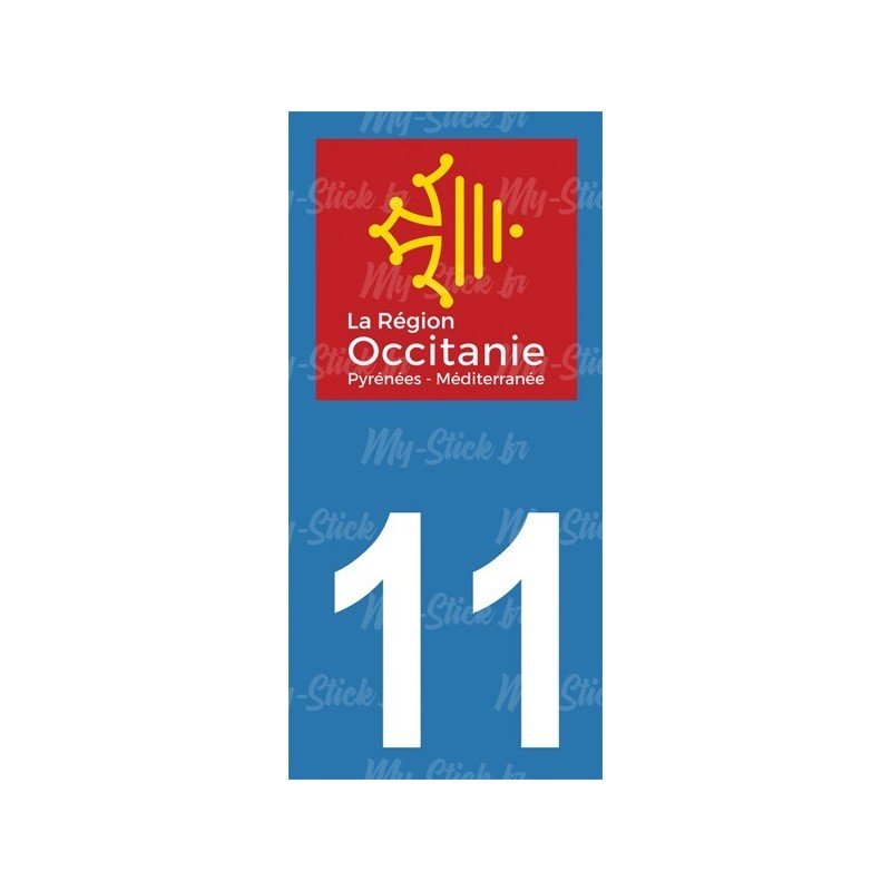 Stickers plaque immatriculation 11