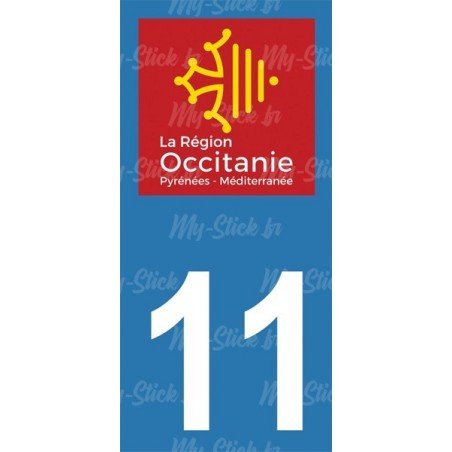 Stickers plaque immatriculation 11