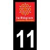 Stickers plaque immatriculation 11 Languedoc-Roussillon