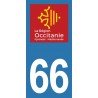 Stickers plaque immatriculation 66