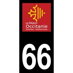 Stickers plaque immatriculation 66