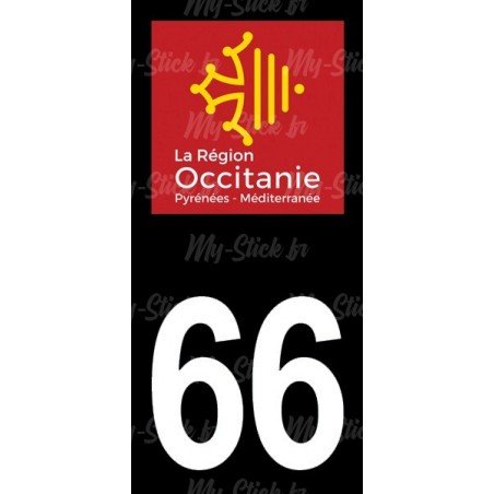 Stickers plaque immatriculation 66