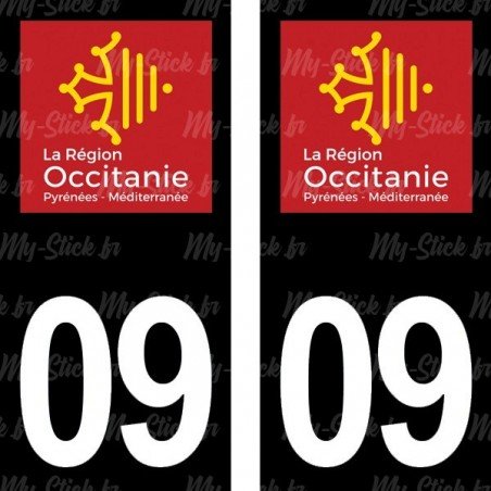 Stickers plaque immatriculation 09