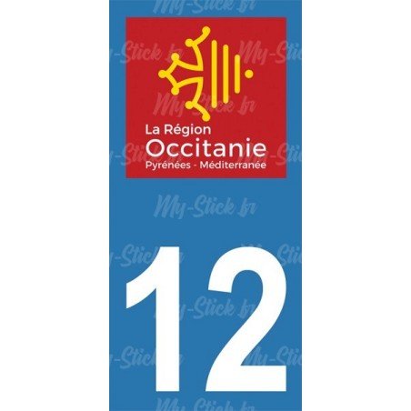 Stickers plaque immatriculation 12
