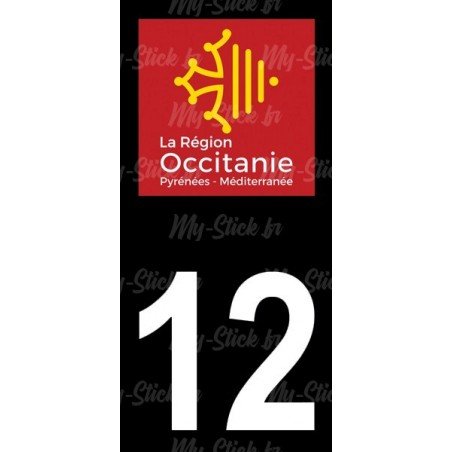 Stickers plaque immatriculation 12
