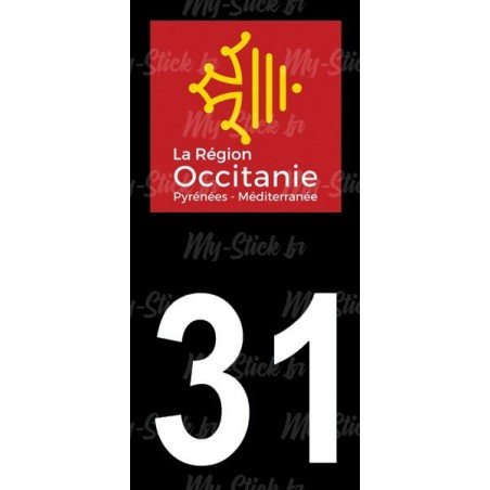 Stickers plaque immatriculation 31