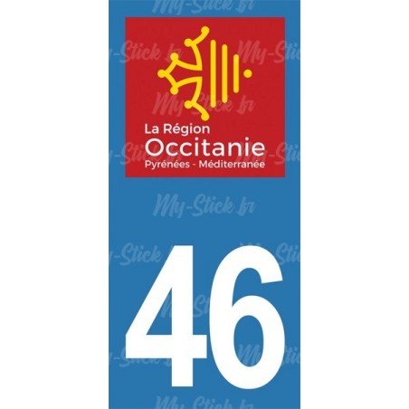 Stickers plaque immatriculation 46