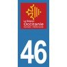 Stickers plaque immatriculation 46