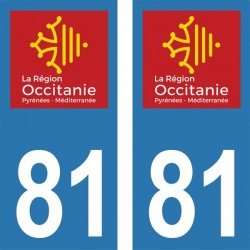 Stickers plaque immatriculation 81