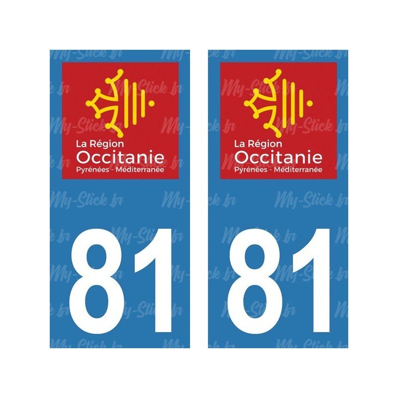 Stickers plaque immatriculation 81