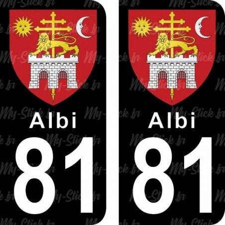 Blason Albi - Stickers plaque immatriculation 81