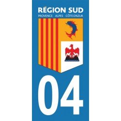 Stickers plaque immatriculation 04