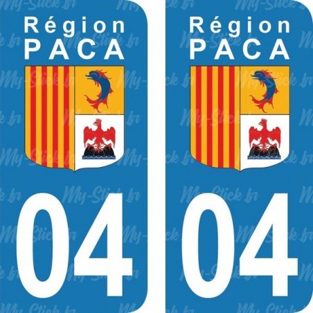 Stickers plaque immatriculation 04 Alpes-de-Haute-Provence