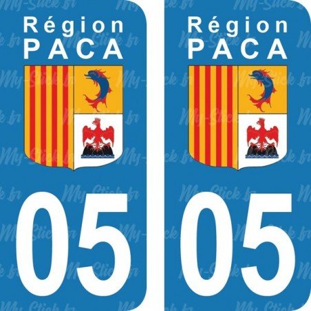 Stickers plaque immatriculation 05 Hautes-Alpes