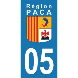 Stickers plaque immatriculation 05 Hautes-Alpes
