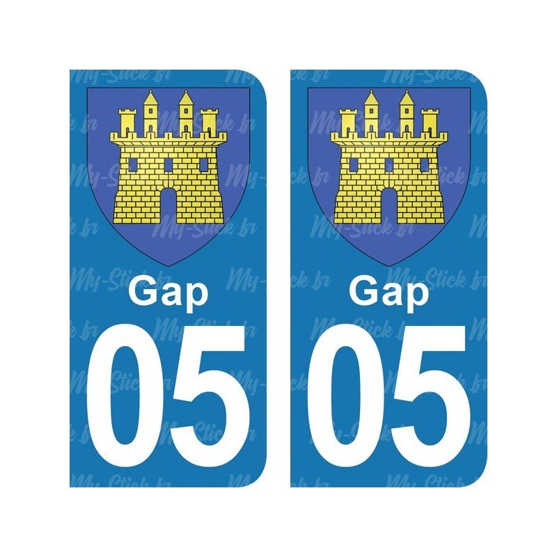 Blason Gap - Stickers plaque immatriculation 05