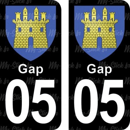 Blason Gap - Stickers plaque immatriculation 05