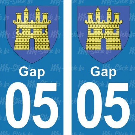 Blason Gap - Stickers plaque immatriculation 05