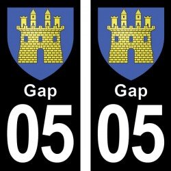 Blason Gap - Stickers plaque immatriculation 05