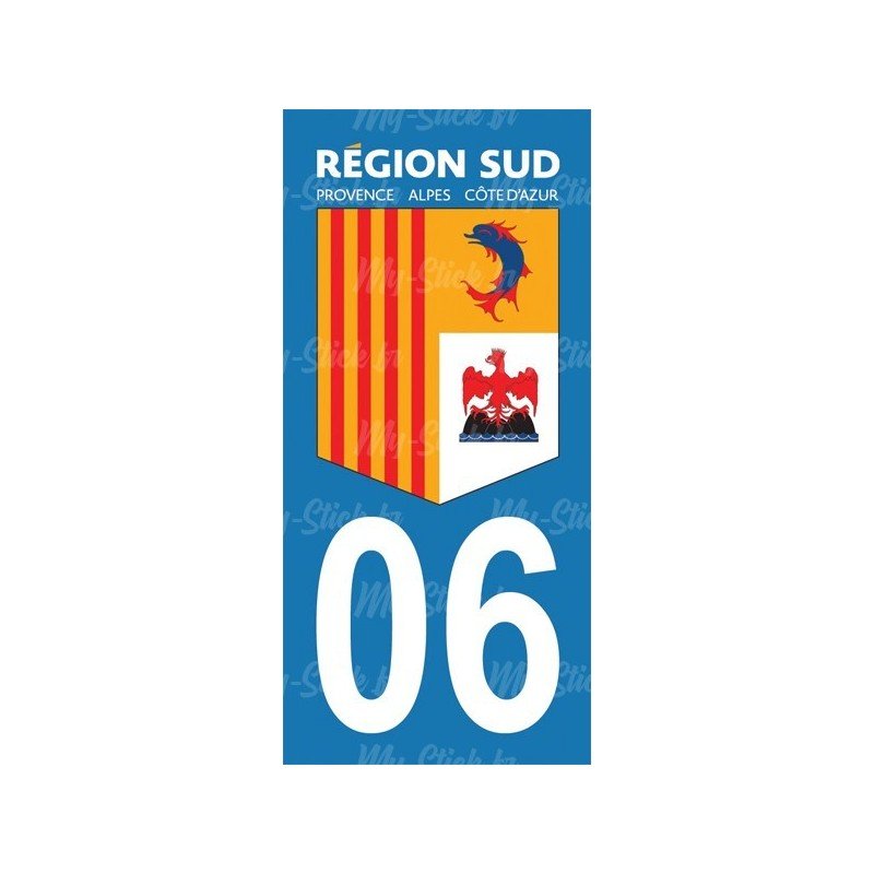 Stickers plaque immatriculation 06