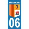 Stickers plaque immatriculation 06