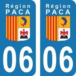 Stickers plaque immatriculation 06 Alpes-Maritimes