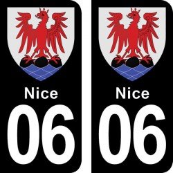 Blason Nice - Stickers plaque immatriculation 06