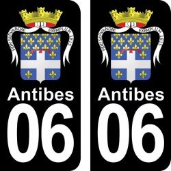 Armoirie Antibes - Stickers plaque immatriculation 06